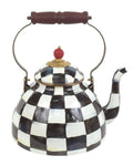 MacKenzie-Childs 3-Qt. Courtly Check Enamel Tea Kettle - Megean