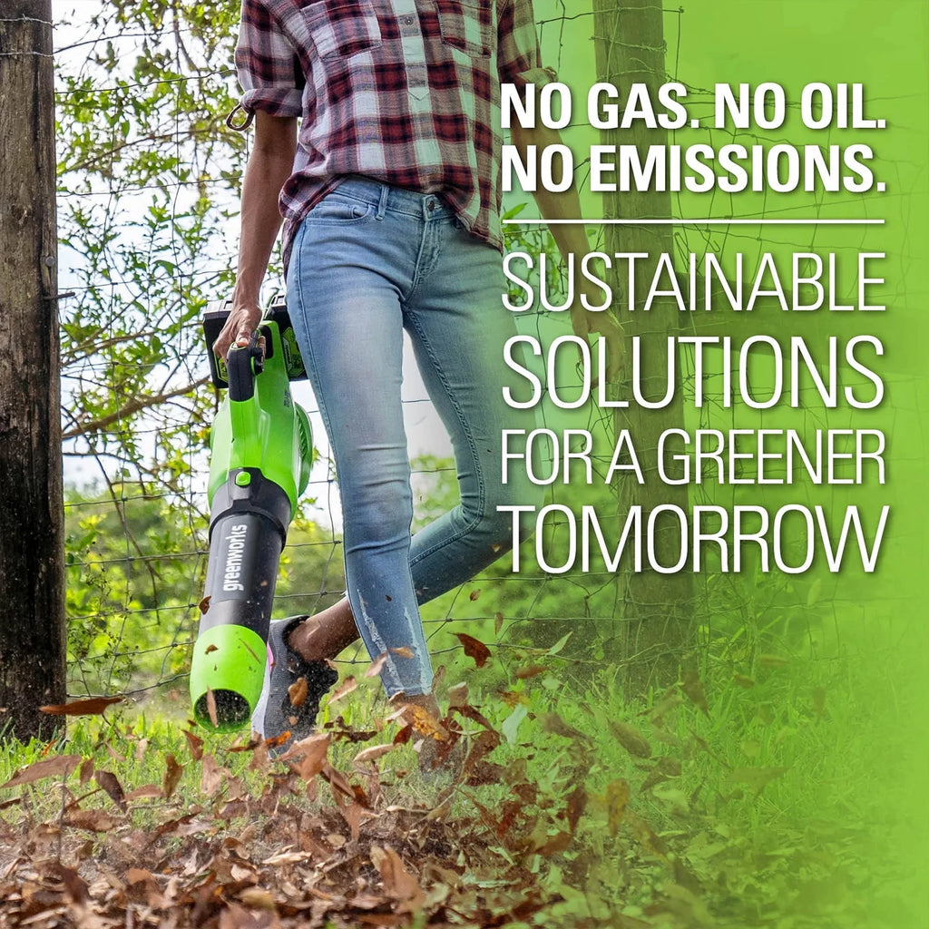 Greenworks 48V Brushless Leaf Blower 515CFM with 2.0Ah Batteries & Charger O7126