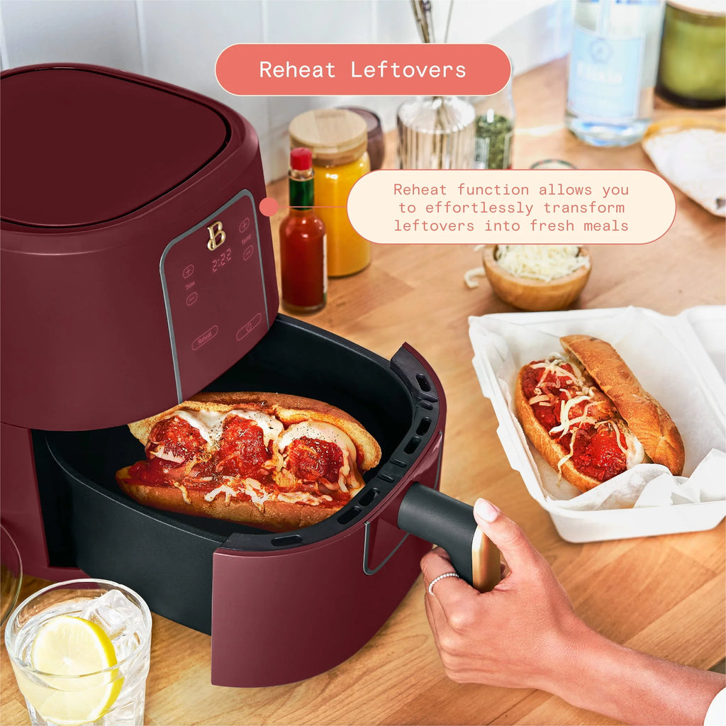 Beautiful 3 Qt Air Fryer with TurboCrisp Technology, White Icing by Drew Barrymore Q720518