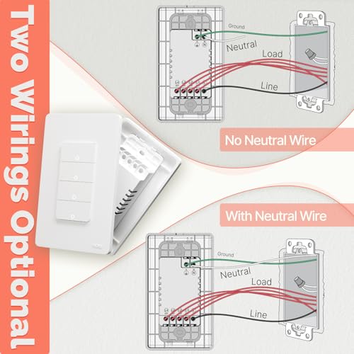 MOES Zigbee Smart Switch, No Neutral Wire, Single Pole, Works with Alexa & Google Assistant V385606