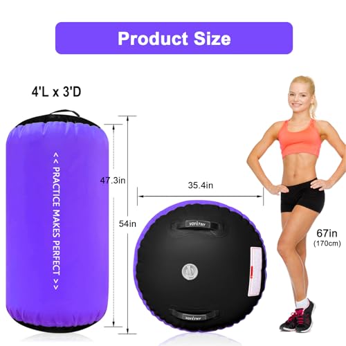 VOFiTNY Inflatable Gymnastics Air Track Tumbling Mat with Pump L674
