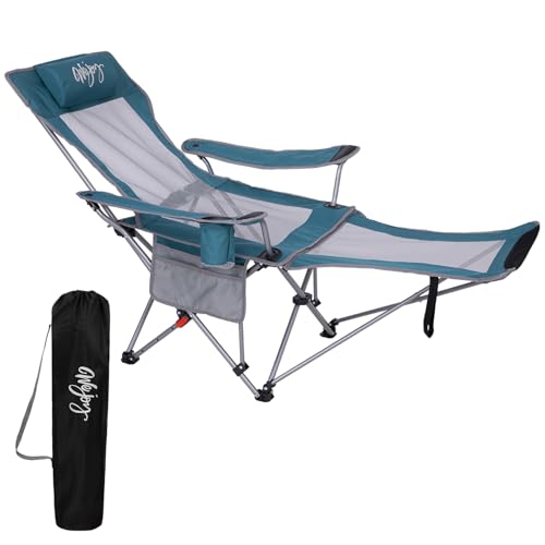 #WEJOY 2-in-1 Reclining Camping Chair with Footrest for Adults B28363