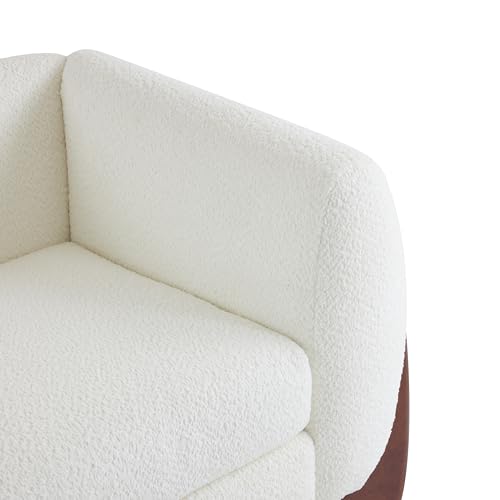 Christopher Knight Home Almab 82" Boucle 3-Seater Sofa, Wood Frame, Caramel Brown L227
