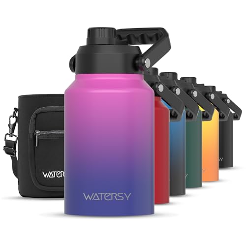 128oz Insulated Stainless Steel Water Bottle with Handle, Black W803