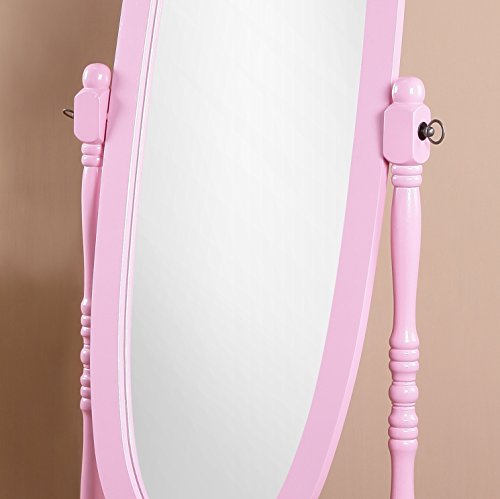 Roundhill Furniture Traditional Queen Anna Style Wood Floor Cheval Mirror L68887