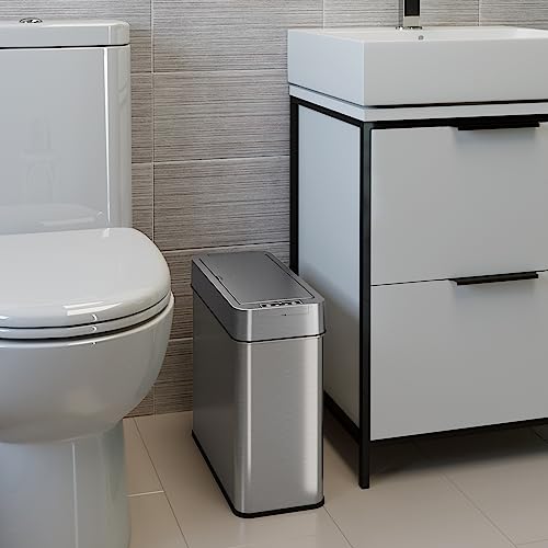 iTouchless 13 Gallon Stainless Steel Automatic Kitchen Trash Can with Lid and Odor Filter G12862