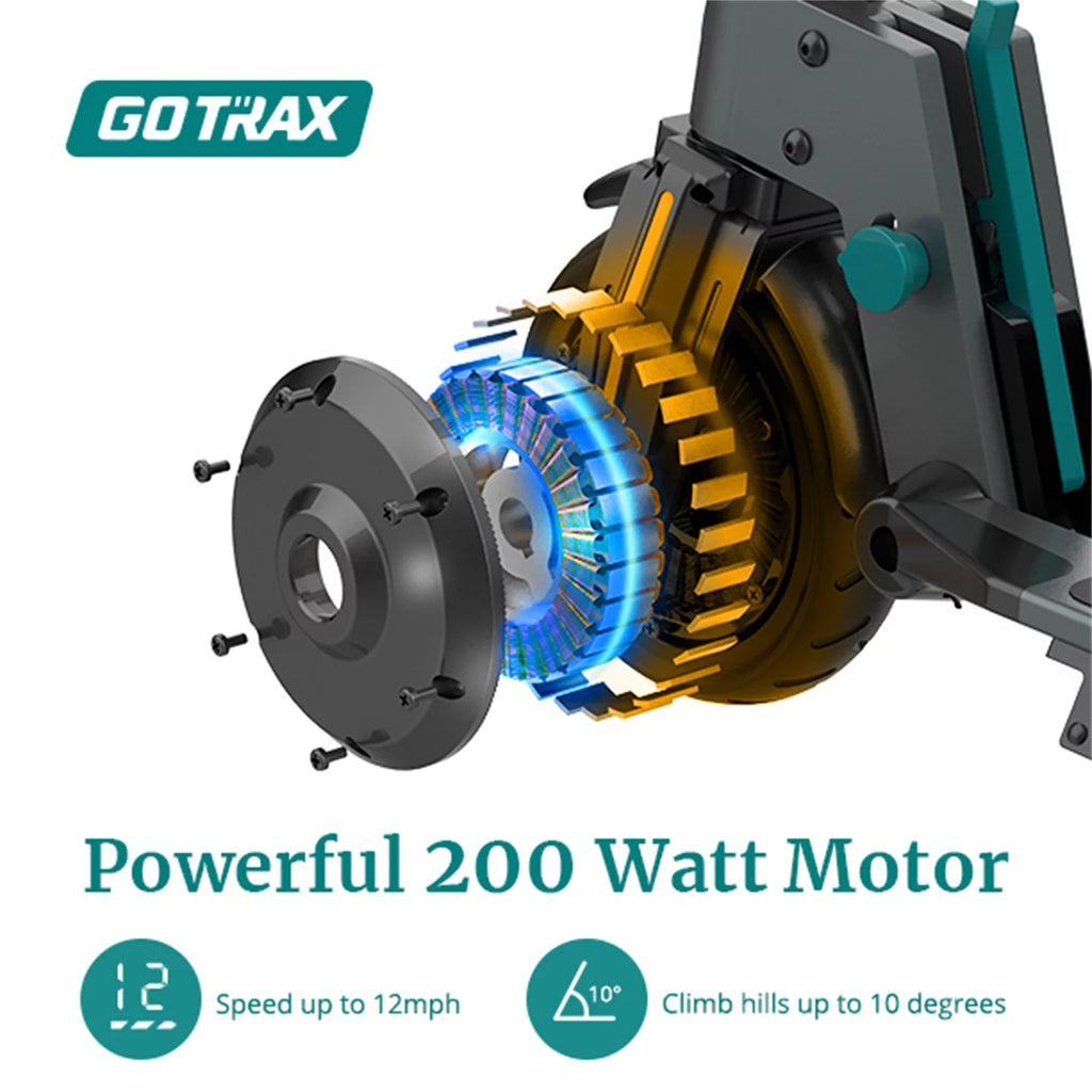 GOTRAX G2Plus Foldable Electric Scooter for Adults, 200W, Gray Y20991