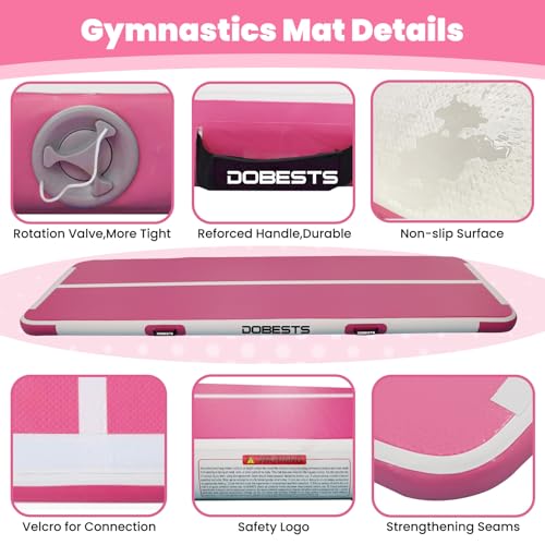 DOBESTS Inflatable Gymnastics Tumbling Mat with Pump G20525