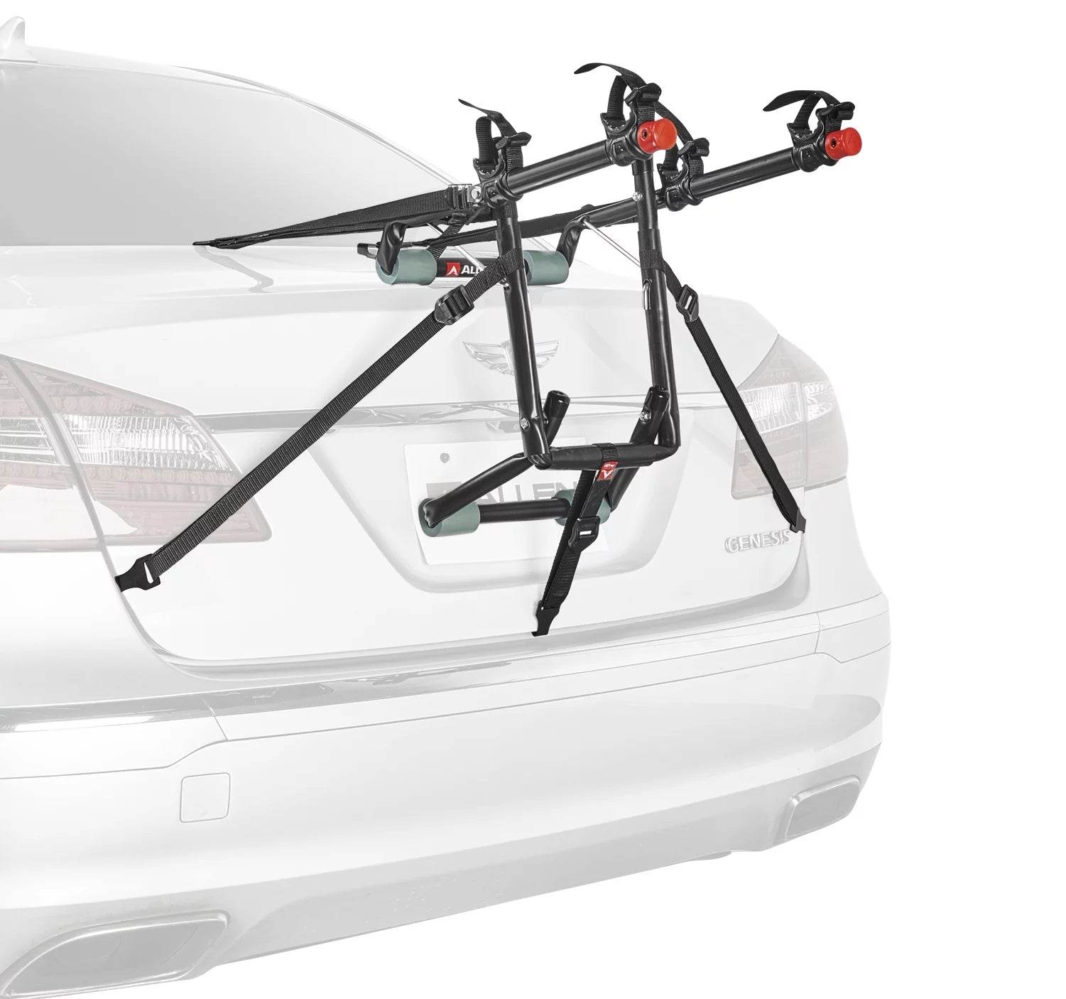 Allen Sports Deluxe 2-Bicycle Trunk Mounted Bike Rack Carrier, model 102DN, 35 lbs per bike capacity