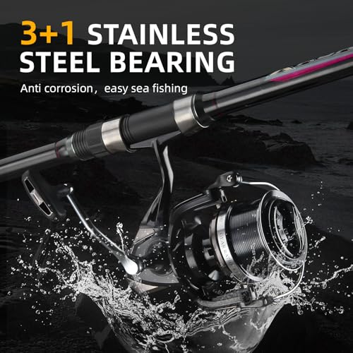 HAUT TON Big Game Surf Spinning Fishing Reel, 20KG Drag, Saltwater Q695155