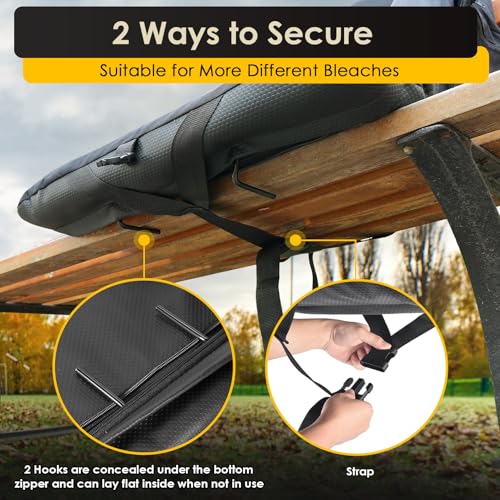 HOPERAN Stadium Seat with Back Support, Half-fold Portable Bleacher Chair, 600D Waterproof Q105351