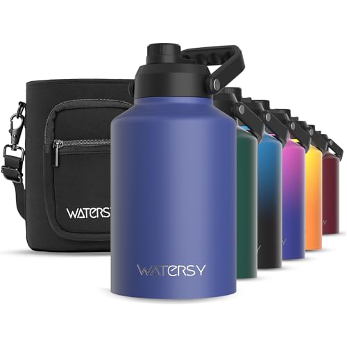 128oz Insulated Stainless Steel Water Bottle with Handle, Black W803
