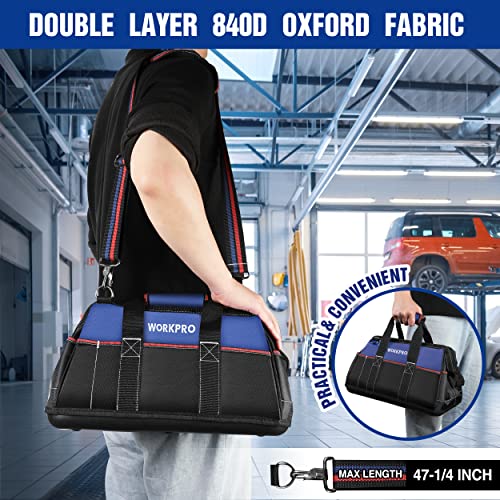 WORKPRO 16-inch Wide Mouth Tool Bag with Waterproof Molded Base K85487