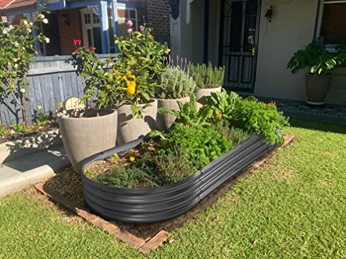 Land Guard Galvanized Raised Garden Bed Kit, Oval Large Metal Planter Box U192