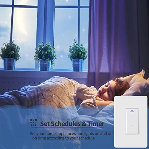 Zigbee Smart Light Switch, No Neutral Wire, Works with Alexa & Google Home W253921