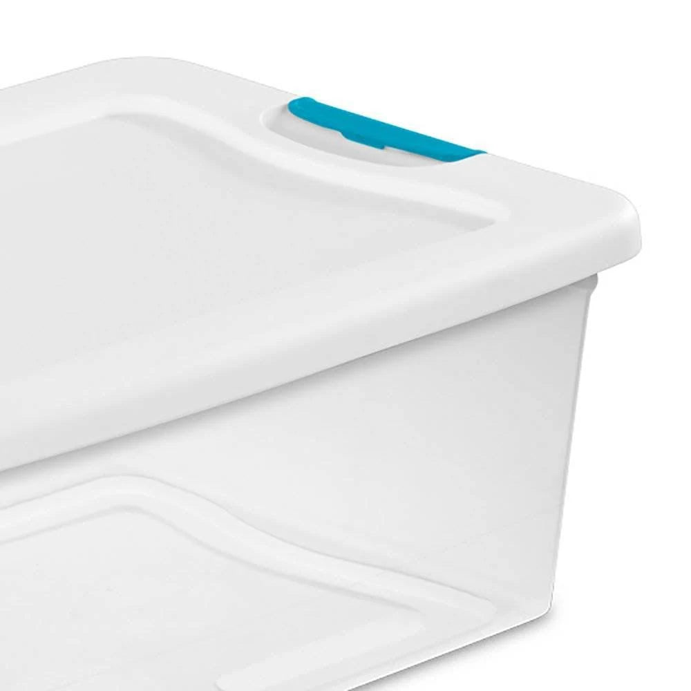 Sterilite 15-Qt Clear Stackable Storage Box Container Y177512