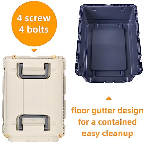 Plastic Dog Crate with Rolling Wheels, Airline Approved, Medium S135464