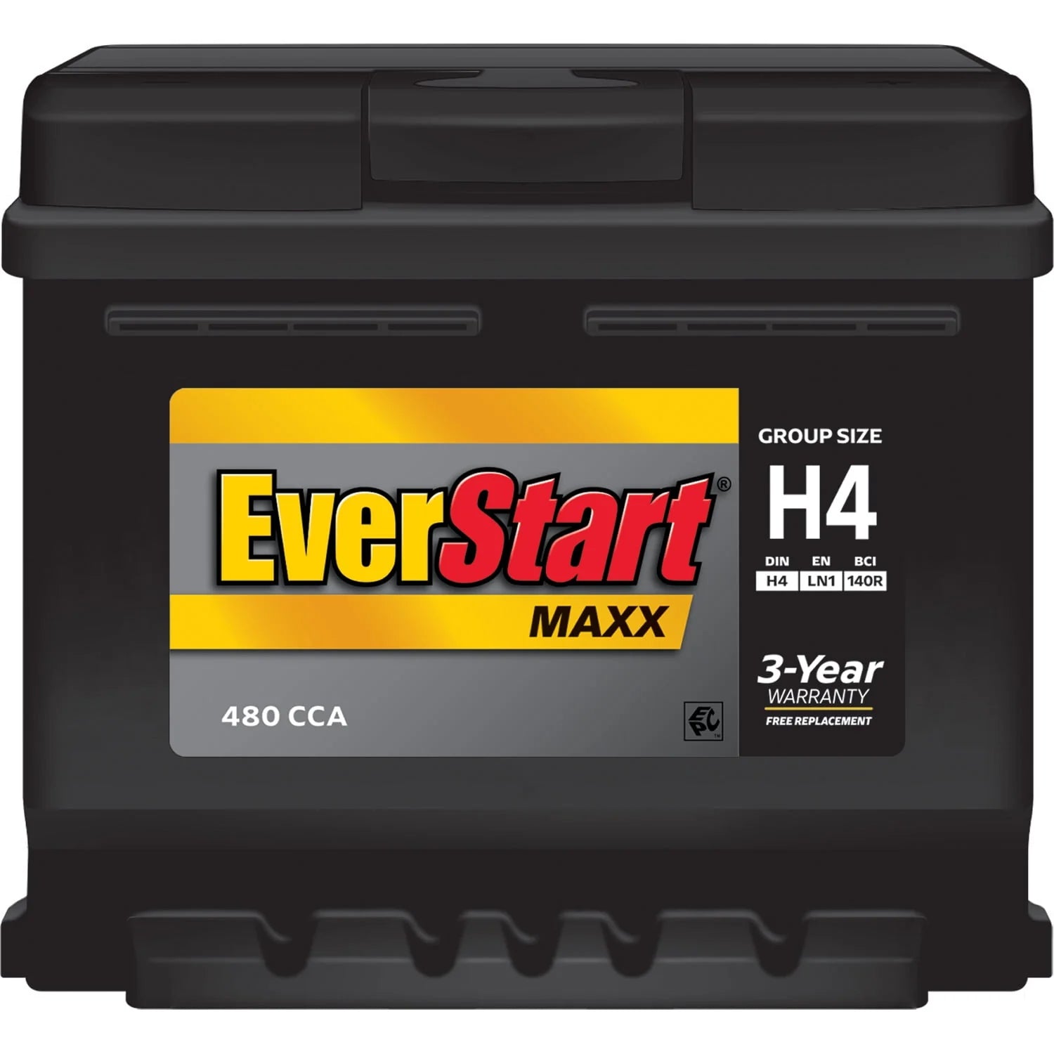 EverStart Maxx Lead Acid Automotive Battery Group H4 12V 480 CCA X439