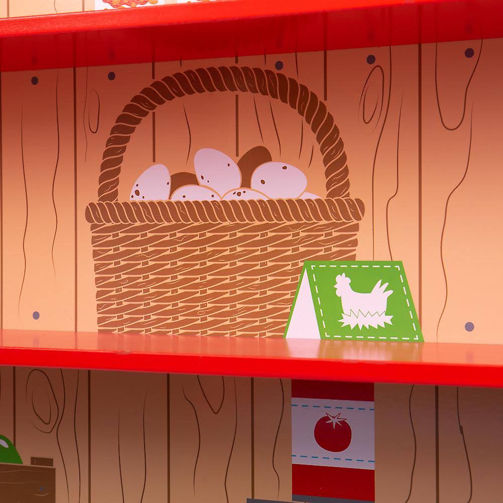 Bigjigs Toys Wooden Village Shop Pretend Play Role Play Toy V729532