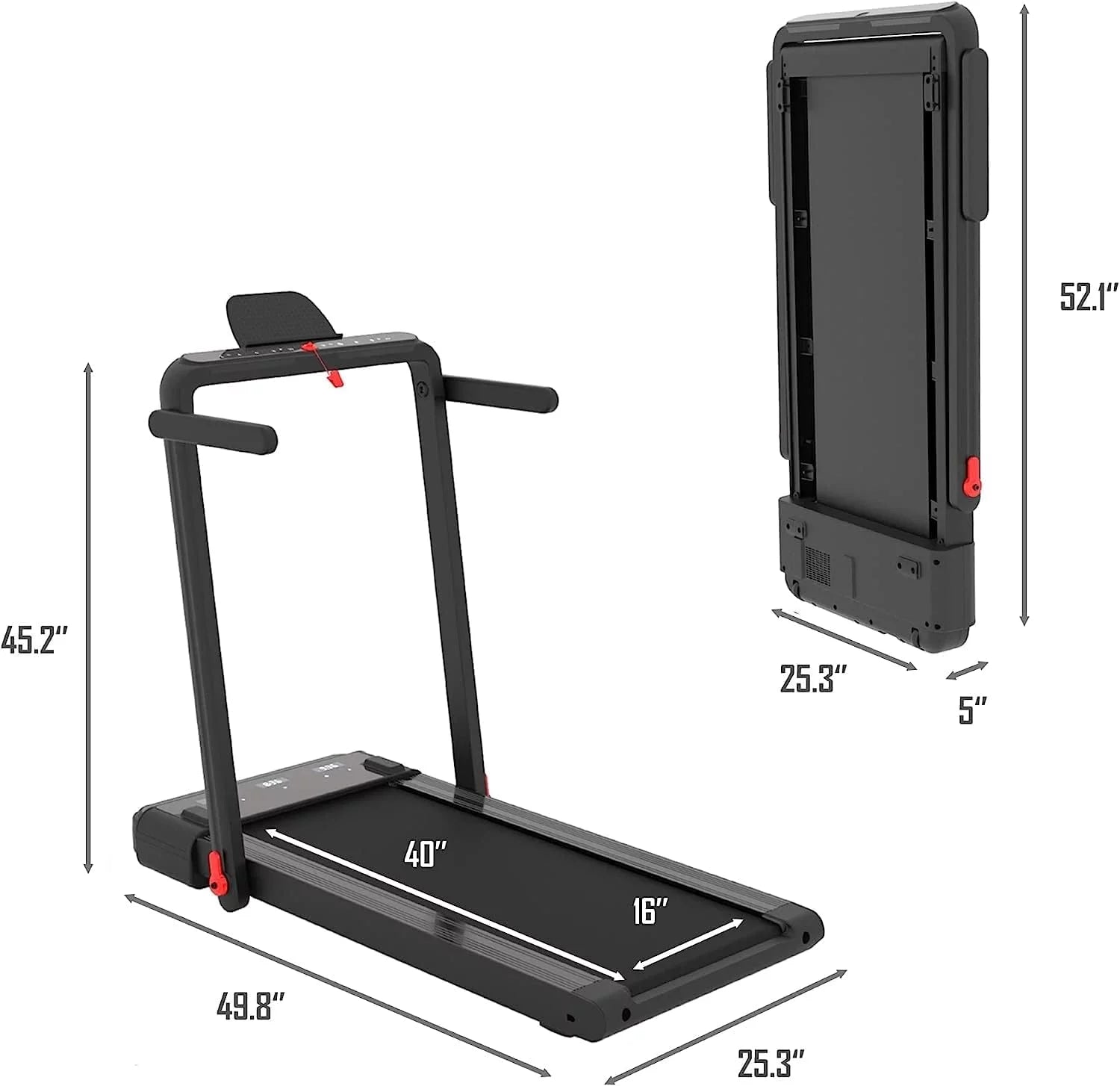 Under Desk Treadmill 2 in 1 Folding Portable Walking Electric with Remote Control S2694