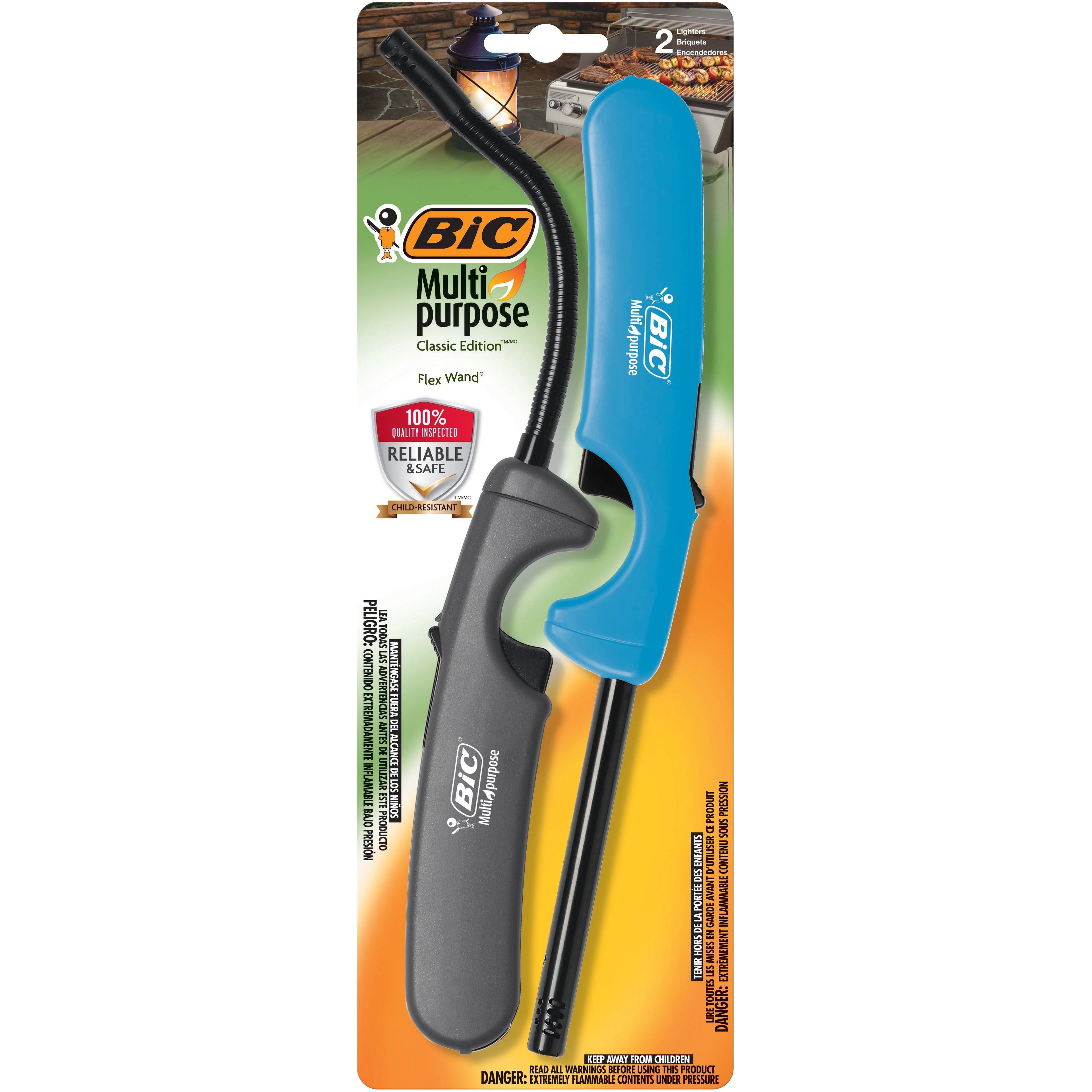 BIC Multi-Purpose Lighters Classic Wand + Flex Wand, 2-Pack O496017
