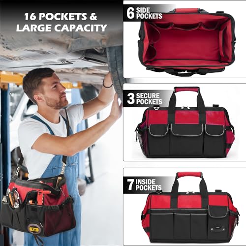 Heavy Duty 15 Inch Portable Tool Bag with Adjustable Shoulder Strap P216208