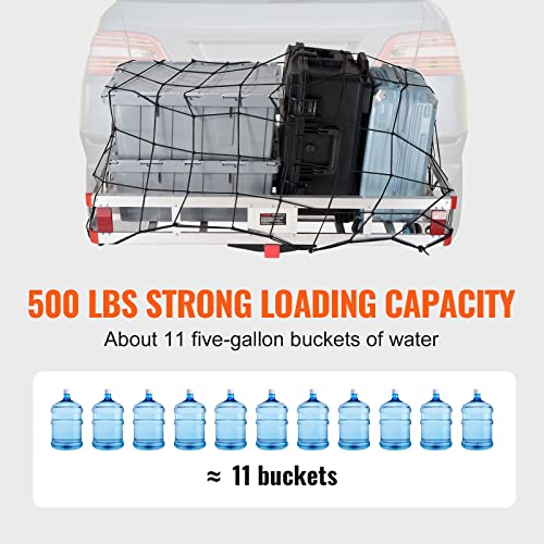 VEVOR Hitch Cargo Carrier 500lbs Capacity Aluminum with Folding Ramp for 2" Receiver B436