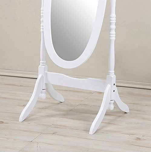 Roundhill Furniture Traditional Queen Anna Style Wood Floor Cheval Mirror L68887
