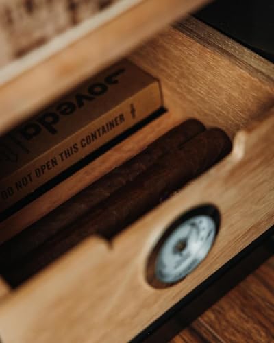KingChii 16L Electric Cigar Humidor Cabinet with Temperature Control and Spanish Cedar Shelves H300