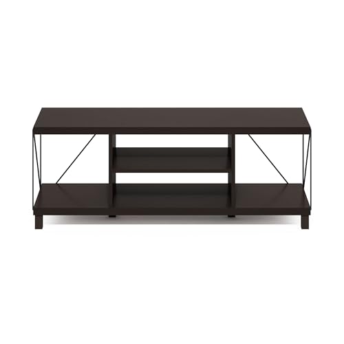 Furinno JAYA Large Entertainment Stand for TV Up to 55 Inch, French Oak Grey/Black V100781