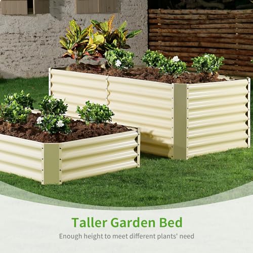 Land Guard 8×4×2 ft Galvanized Raised Garden Bed Kit for Vegetables D685