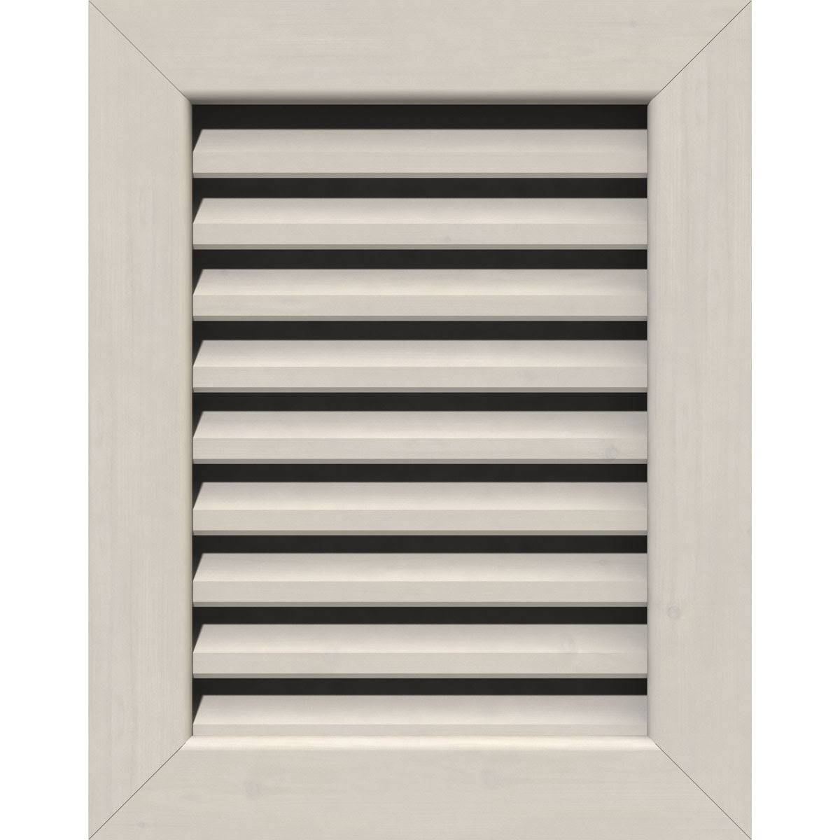 16 inchw x 12 inchh Vertical Gable Vent (21 inchw x 17 inchh Frame Size): Primed, Functional, Smooth Western Red Cedar Gable Ven
