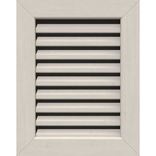16 inchw x 12 inchh Vertical Gable Vent (21 inchw x 17 inchh Frame Size): Primed, Functional, Smooth Western Red Cedar Gable Ven