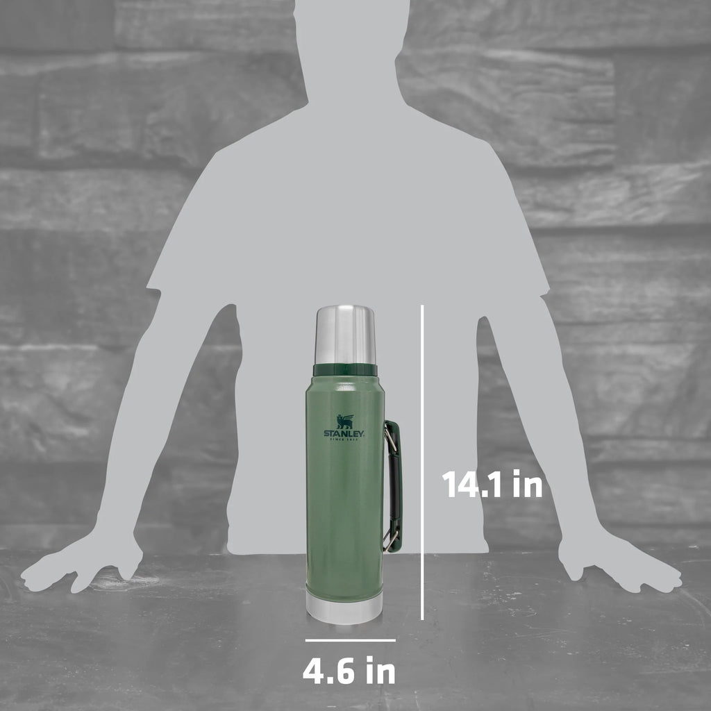 Stanley Classic Stainless Steel Vacuum Insulated Thermos Bottle 1.1 qt M736