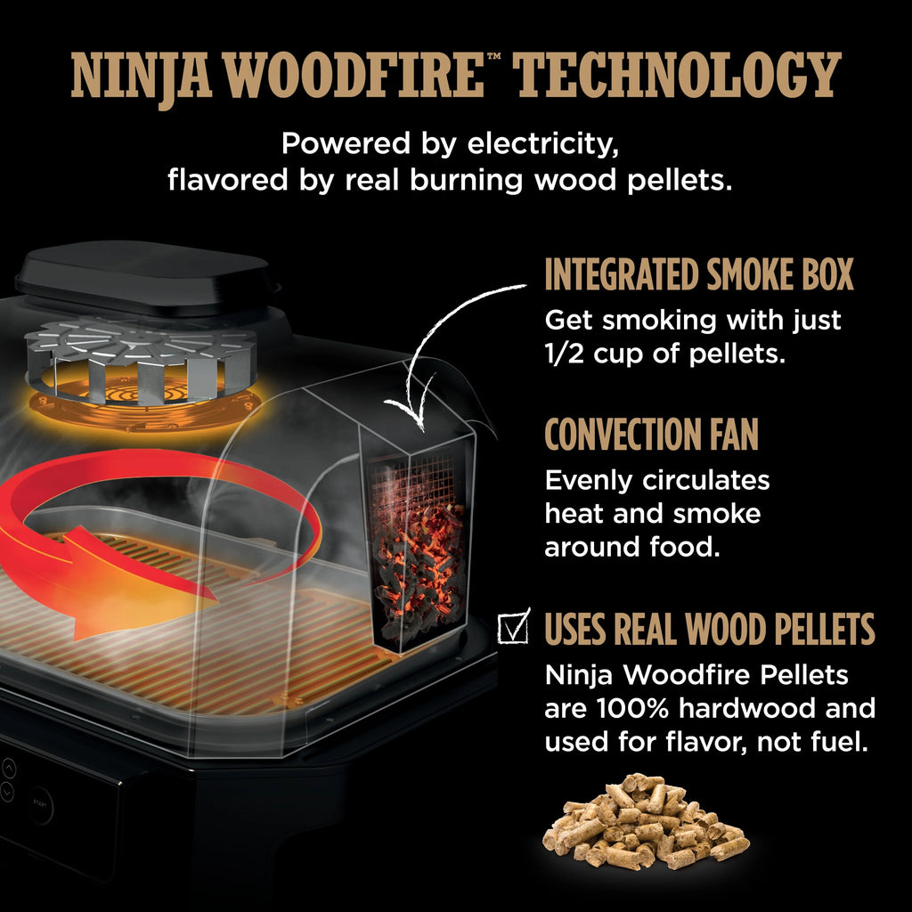 Ninja Woodfire ProConnect XL Outdoor 7-in-1 Grill & Smoker, App Enabled, OG900 A5992