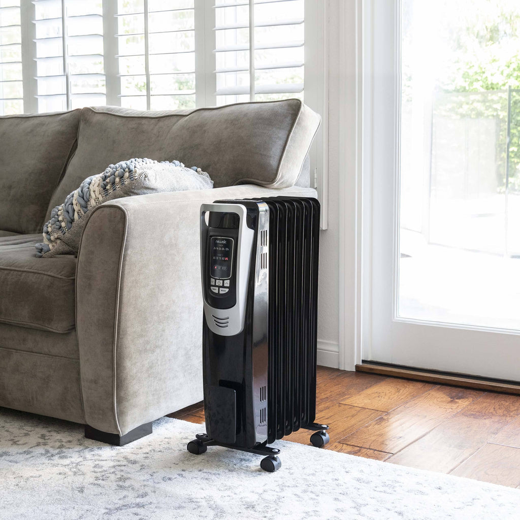 NewAir AH-450B Electric Oil-Filled Radiator Heater, Black Z5936