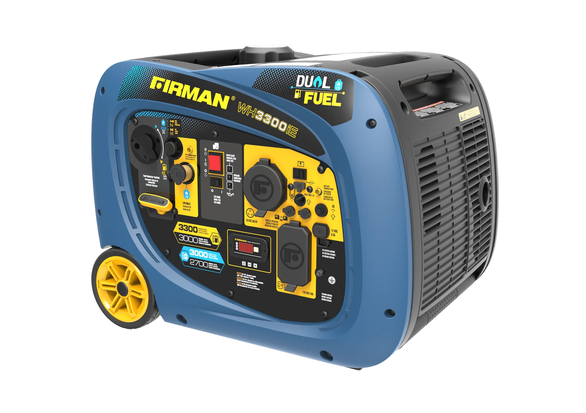 Firman WH03042 Portable 3300W Propane/3650W Gas Generator G89688