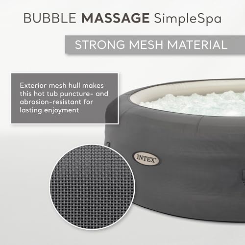 INTEX SimpleSpa Inflatable Hot Tub, 6 Person Jet Massage Spa with Pump and Cover S2086