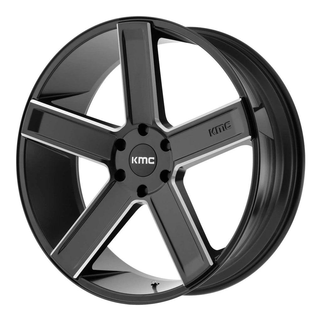 KMC KM702 Duece Wheel 22x9 6x6x139.7 +30mm Satin Black Milled