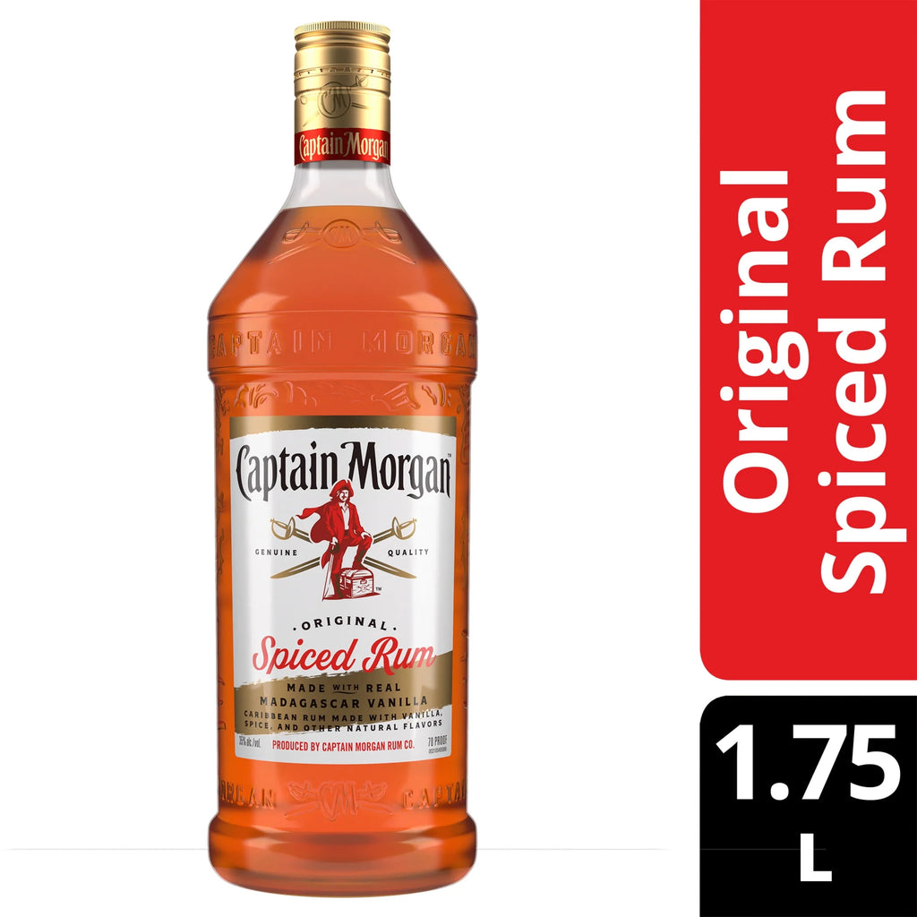 Captain Morgan Original Spiced Rum (Made with Real Madagascar Vanilla), 750 mL, 35% ABV