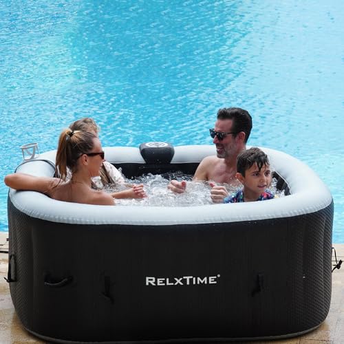 Inflatable Hot Tub 2-3 Person with Heater Pump, Black I32851
