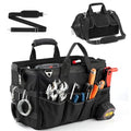 Heavy Duty Tool Bag, 15 Inch Portable Tool Organizer with Adjustable Shoulder Strap, Tactical Tool Tote with Large Zipper Storage