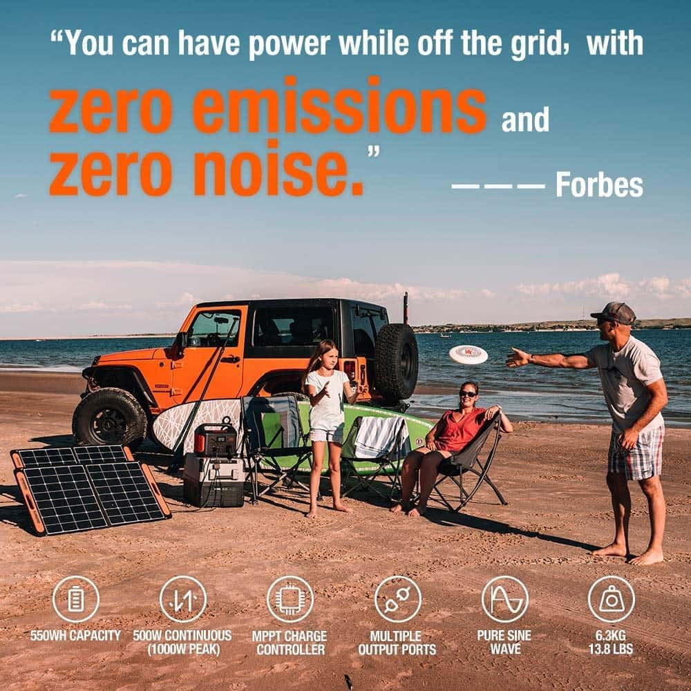 Restored Jackery Explorer 550 Portable Power Station 500W W8108