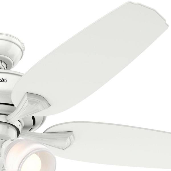 Hunter Channing 52 in. LED Indoor White Ceiling Fan with Light A646285