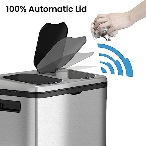 iTouchless 13 Gallon Sensor Trash Can 2.0 Stainless Steel W51921