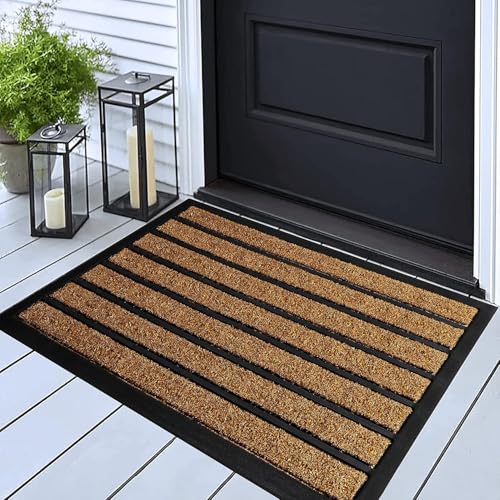 ubdyo Extra Durable Door Mat Non-Slip Outdoor Entrance 30" x 17" Bright Brown W5648
