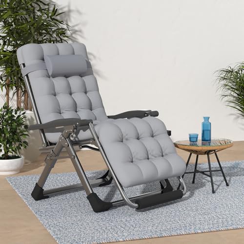 Suteck Zero Gravity Chair Reclining Camping Lounge with Removable Cushion and Cup Holder Z41184
