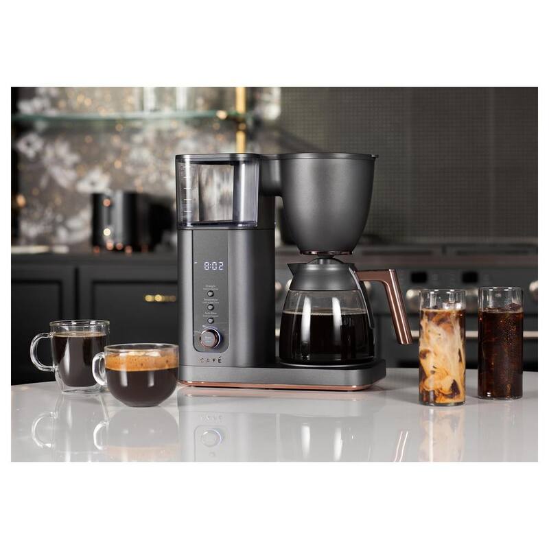 Matte Black 10-Cup Drip Coffee Maker with Glass Carafe L989269
