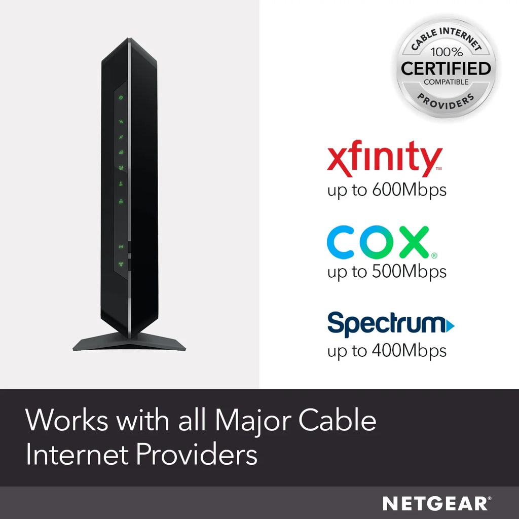 NETGEAR Nighthawk AC1900 DOCSIS 3.0 Cable Modem + WiFi Router (C7000) T860