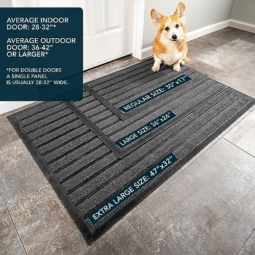 ubdyo Extra Durable Door Mat Non-Slip Outdoor Entrance 30" x 17" Bright Brown W5648